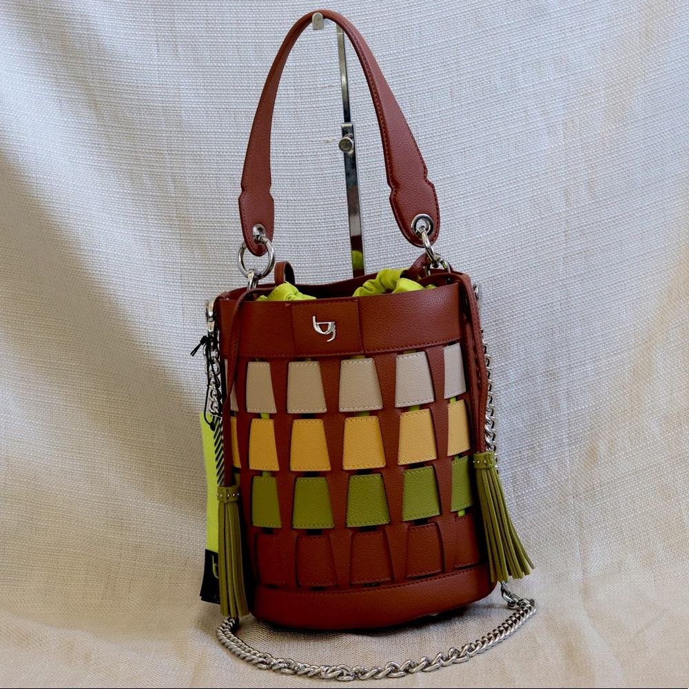 Byblos Brown “Santa Fe”  Fringe Bucket Bag